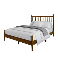 Home Design Downey Solid Wood Platform Bed With Spindle Headboard, No Box Spring Required