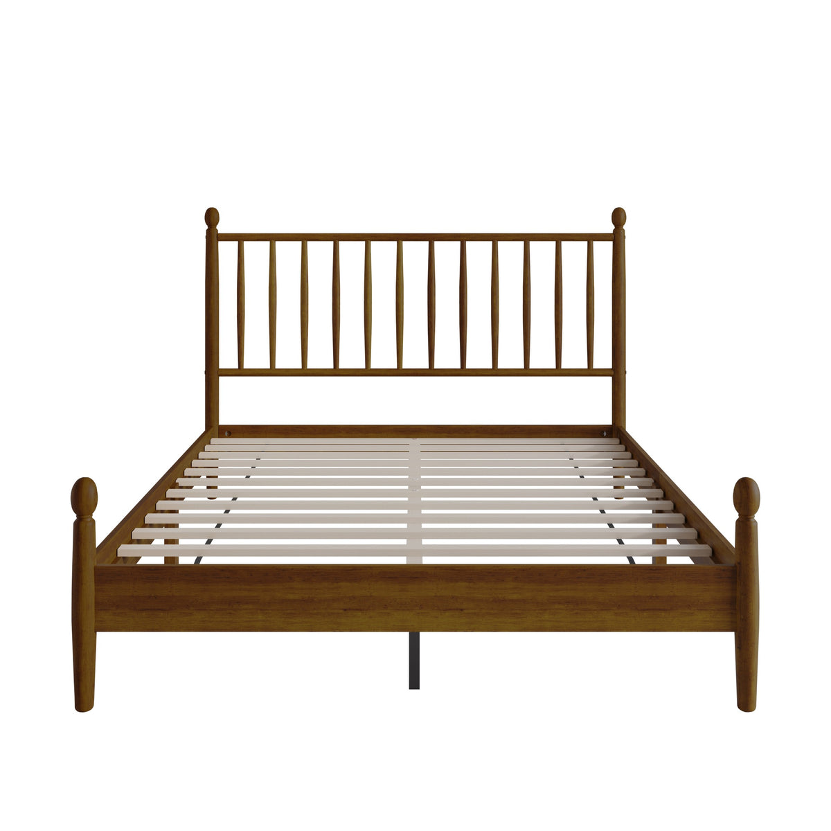 Home Design Downey Solid Wood Platform Bed With Spindle Headboard, No Box Spring Required