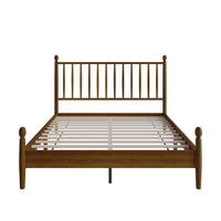 Home Design Downey Solid Wood Platform Bed With Spindle Headboard, No Box Spring Required