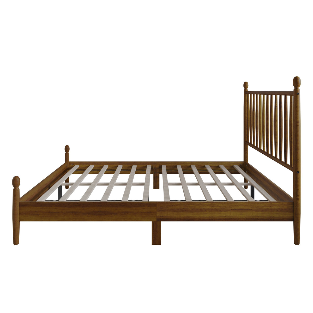 Home Design Downey Solid Wood Platform Bed With Spindle Headboard, No Box Spring Required