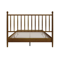 Home Design Downey Solid Wood Platform Bed With Spindle Headboard, No Box Spring Required