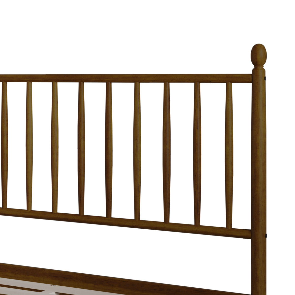 Home Design Downey Solid Wood Platform Bed With Spindle Headboard, No Box Spring Required