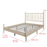 Home Design Downey Solid Wood Platform Bed With Spindle Headboard, No Box Spring Required