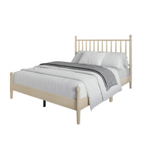 Home Design Downey Solid Wood Platform Bed With Spindle Headboard, No Box Spring Required