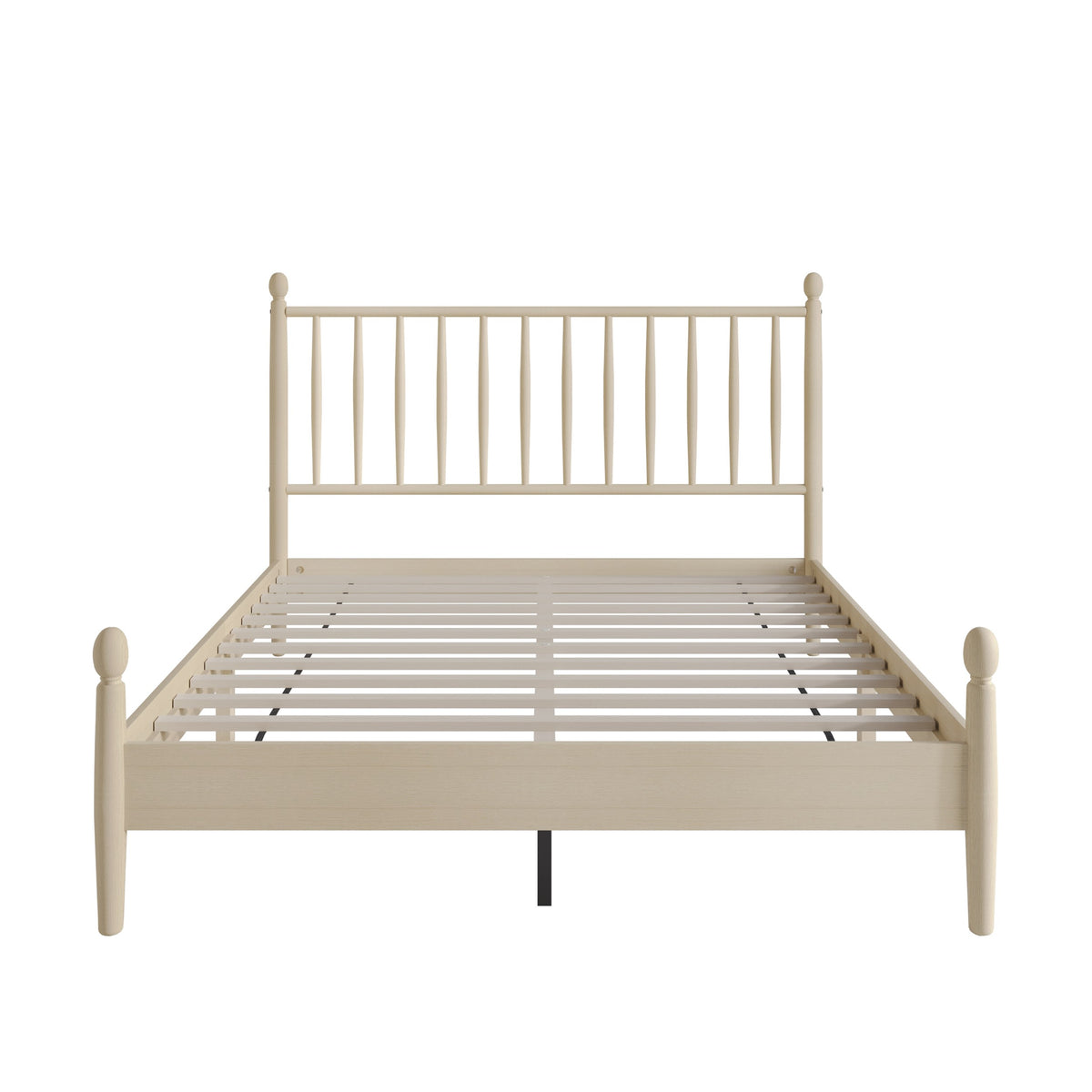 Home Design Downey Solid Wood Platform Bed With Spindle Headboard, No Box Spring Required
