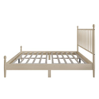 Home Design Downey Solid Wood Platform Bed With Spindle Headboard, No Box Spring Required