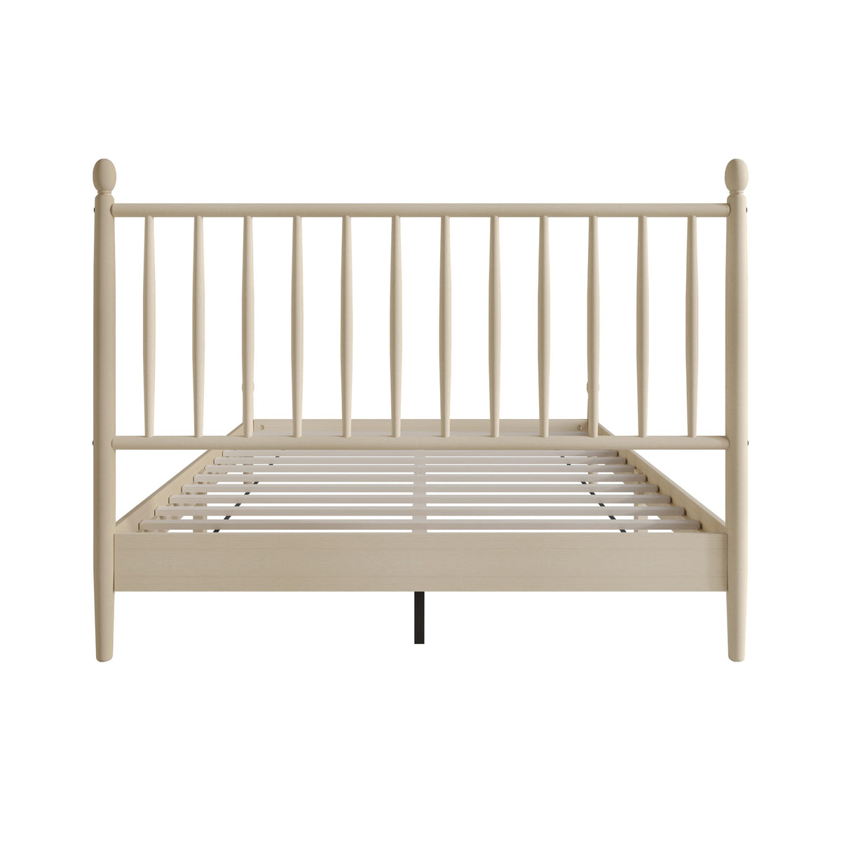 Home Design Downey Solid Wood Platform Bed With Spindle Headboard, No Box Spring Required