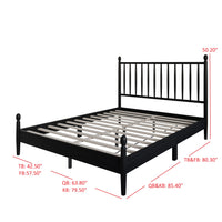 Home Design Downey Solid Wood Platform Bed With Spindle Headboard, No Box Spring Required