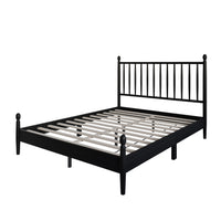Home Design Downey Solid Wood Platform Bed With Spindle Headboard, No Box Spring Required