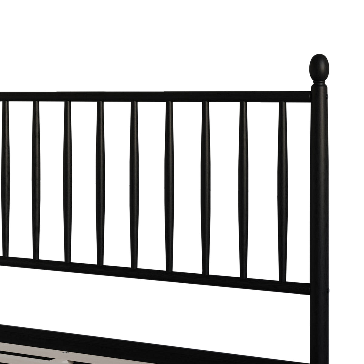 Home Design Downey Solid Wood Platform Bed With Spindle Headboard, No Box Spring Required