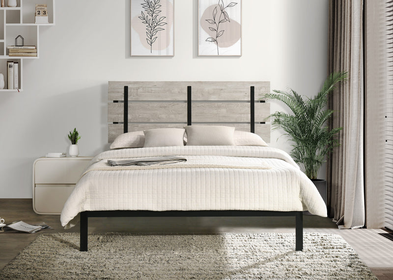 Home Design Hayward Metal Platform Bed Frame, Gray
