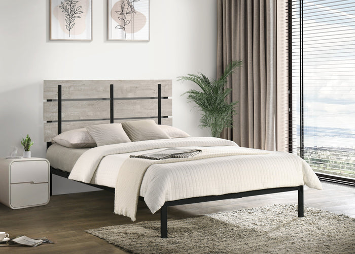Home Design Hayward Metal Platform Bed Frame, Gray