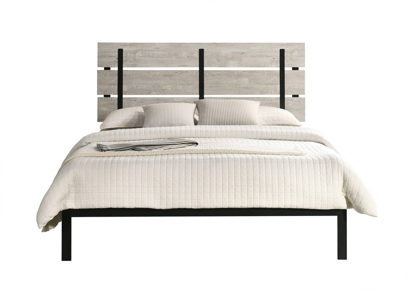 Home Design Hayward Metal Platform Bed Frame, Gray