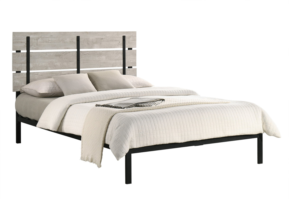 Home Design Hayward Metal Platform Bed Frame, Gray