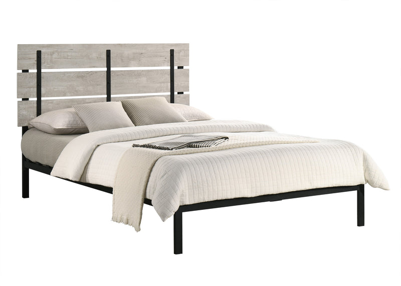 Home Design Hayward Metal Platform Bed Frame, Gray