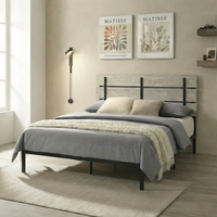 Hayward Twin Metal Platform Bed Frame with Full Slats and Under-Bed Storage, Gray, Easy Assembly