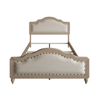 Home Design Hilton Platform Bed Frame, Antique Gray/Warm Gray