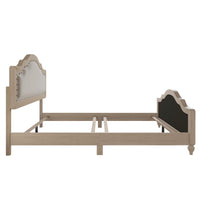 Home Design Hilton Platform Bed Frame, Antique Gray/Warm Gray