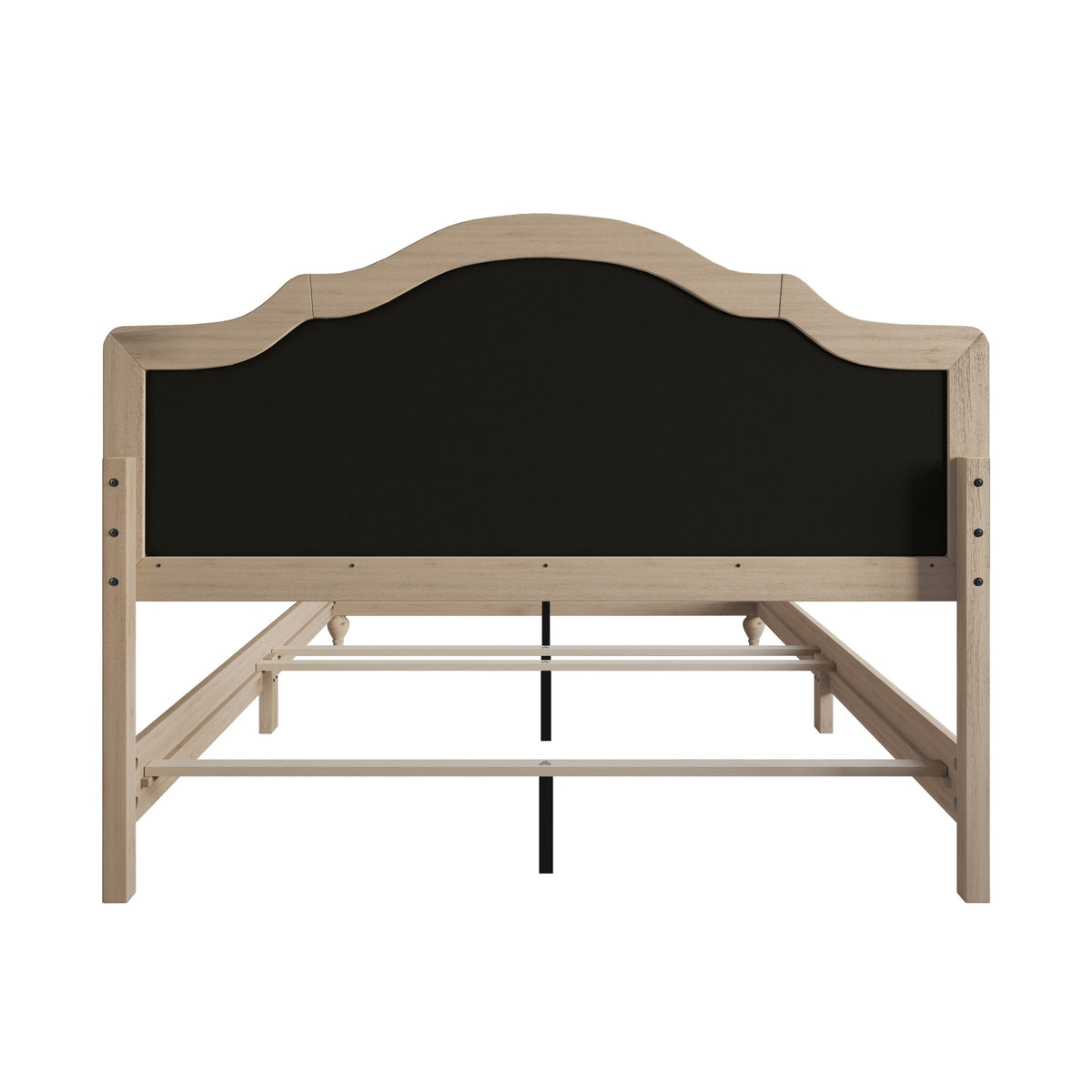 Home Design Hilton Platform Bed Frame, Antique Gray/Warm Gray