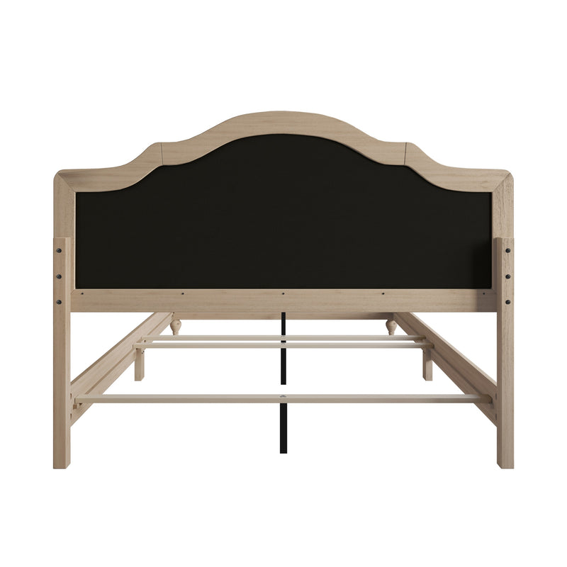 Home Design Hilton Platform Bed Frame, Antique Gray/Warm Gray