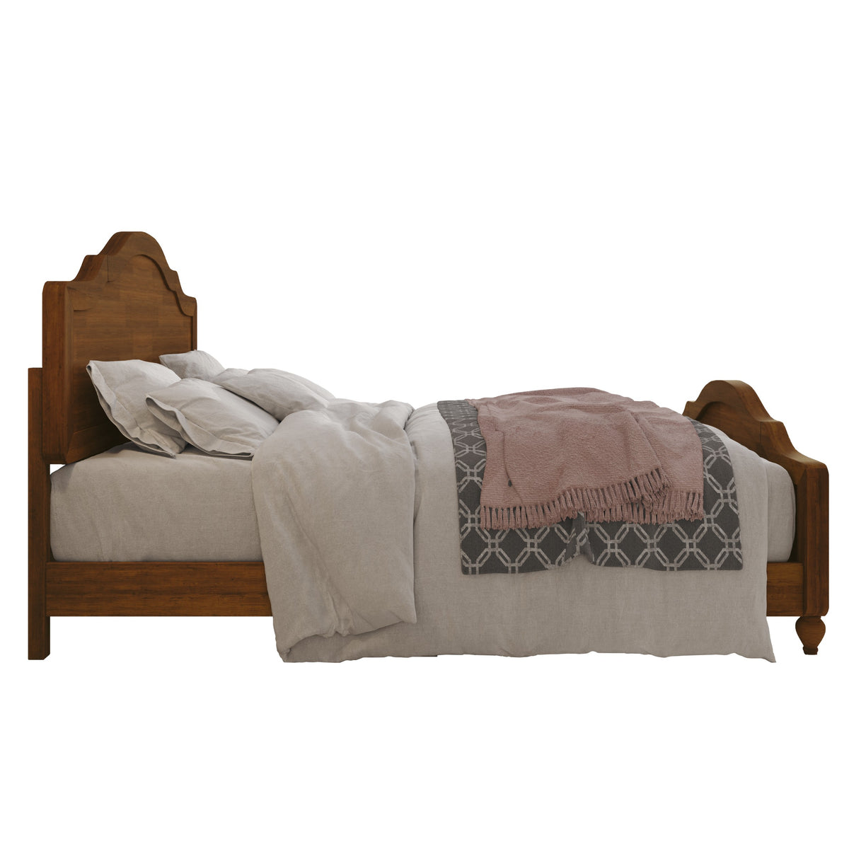 Home Design Hinton Platform Bed Frame, Brown