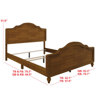 Home Design Hinton Platform Bed Frame, Brown