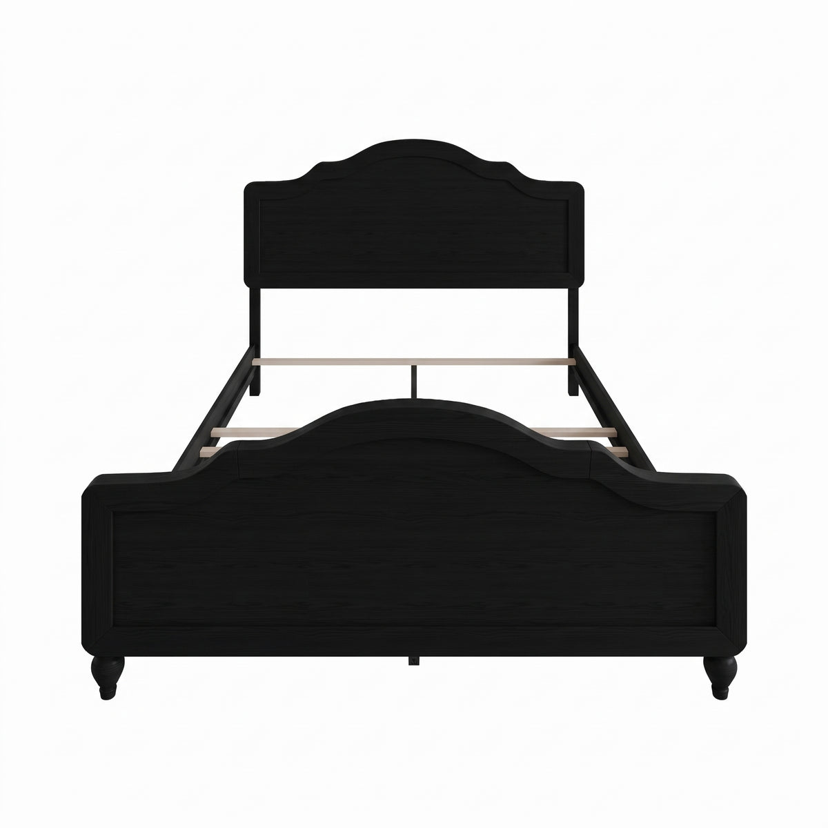 Hinton Twin Platform Bed Frame with Arched Headboard and Footboard, Easy Assembly