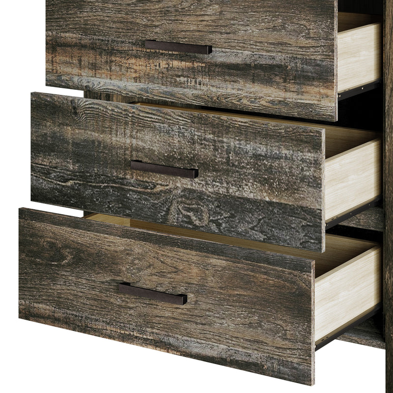 Home Design Niles 5 Drawer Chest, Brown