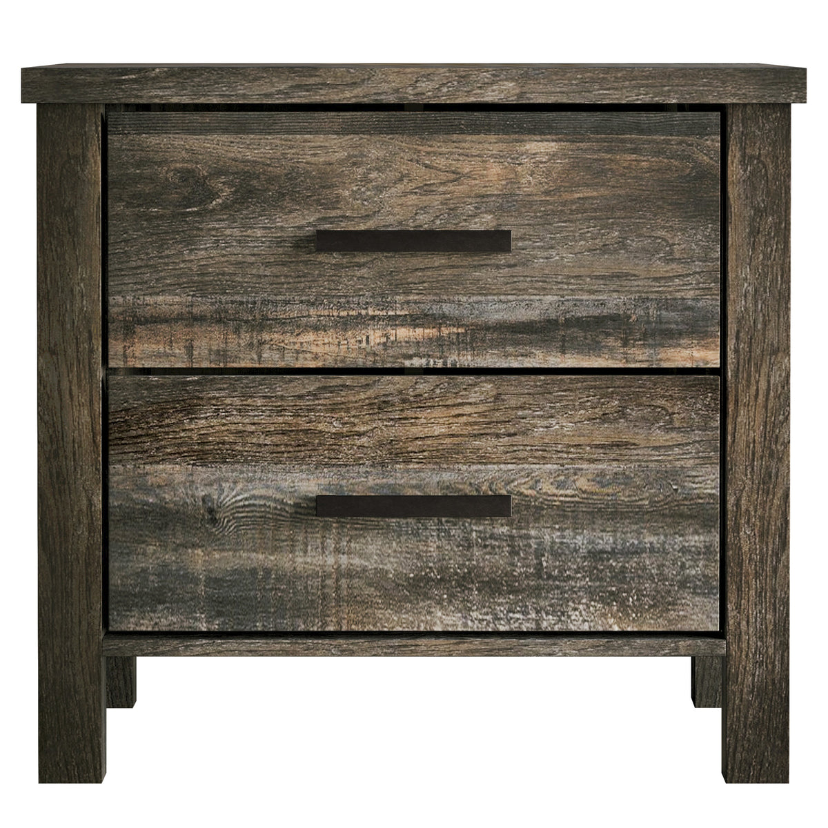 Home Design Niles 2 Drawer Nightstand, Brown