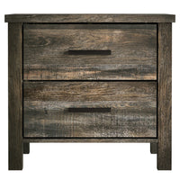 Home Design Niles 2 Drawer Nightstand, Brown
