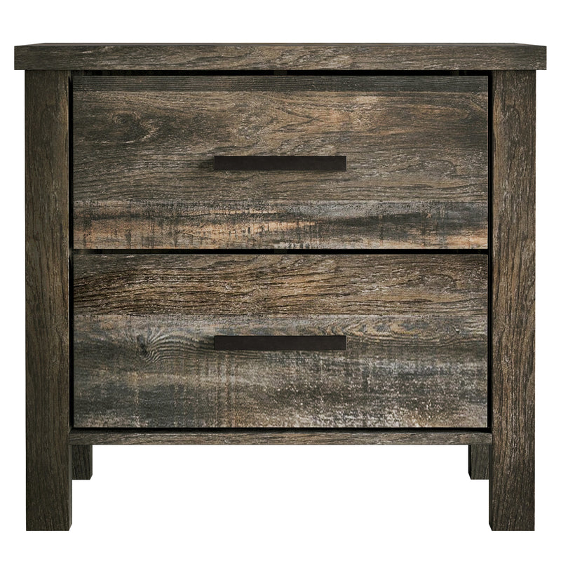 Home Design Niles 2 Drawer Nightstand, Brown