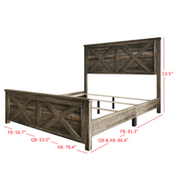 Home Design Niles Panel Bed Frame, Brown
