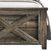 Home Design Niles Panel Bed Frame, Brown