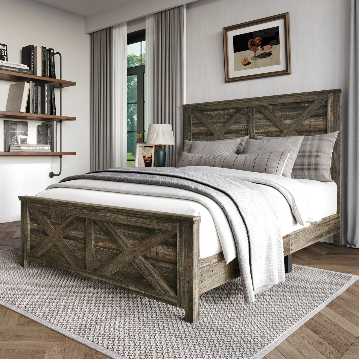 Home Design Niles Queen Bedroom Set, Brown