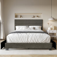 Home Design Kapaa Upholstered Storage Platform Bed Frame For Adult