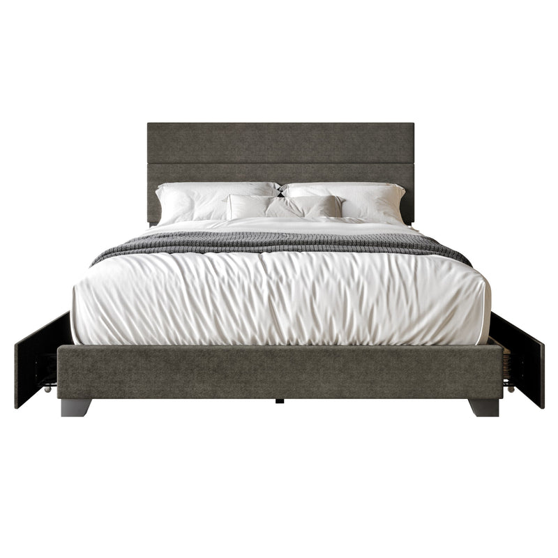Home Design Kapaa Upholstered Storage Platform Bed Frame For Adult