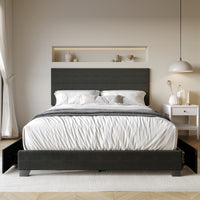 Home Design Kapaa Upholstered Storage Platform Bed Frame For Adult