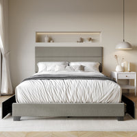 Home Design Kapaa Upholstered Storage Platform Bed Frame For Adult
