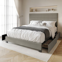 Home Design Kapaa Upholstered Storage Platform Bed Frame For Adult