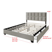 Home Design Raton Full Upholstered Storage Platform Bed Frame For Adult