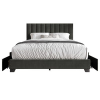Home Design Olean Upholstered Storage Platform Bed Frame For Adult