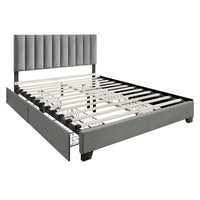 Home Design Olean Upholstered Storage Platform Bed Frame For Adult