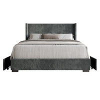 Home Design Rochester Upholstered Storage Platform Bed Frame
