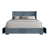 Home Design Rochester Upholstered Storage Platform Bed Frame