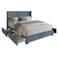 Home Design Rochester Upholstered Storage Platform Bed Frame