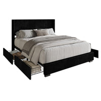 Home Design Rochester Upholstered Storage Platform Bed Frame