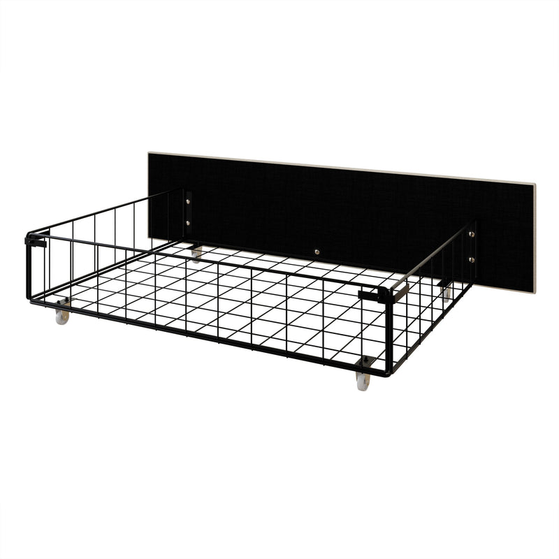 Home Design Greeley Tufted Upholstered Storage Platform Bed Frame