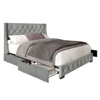 Home Design Olympia Tufted Upholstered Storage Platform Bed Frame For Adult