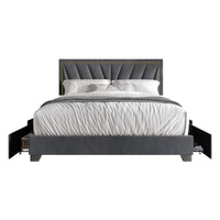 Home Design Valdez Upholstered Storage Platform Bed Frame