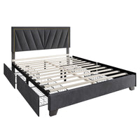 Home Design Valdez Upholstered Storage Platform Bed Frame